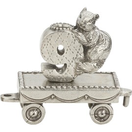 DANFORTH – Birthday Train Candleholder - (9- Squirrel) – Handcasted Pewter Birthday Party Decorations - Made in USA
