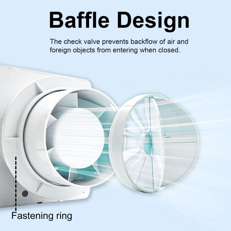 4 Inch Exhaust Fan, 56CFM Wall Mount Bathroom Exhaust Fan