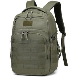 Military tactical backpack, backpack for men black tactical backpack small tactical backpack assault bag - Color: green, Size: 18.5 inch