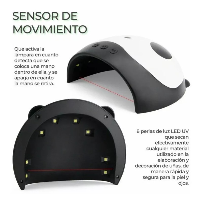 EGTMA Lámpara Secadora De Uñas En Forma De Panda 8