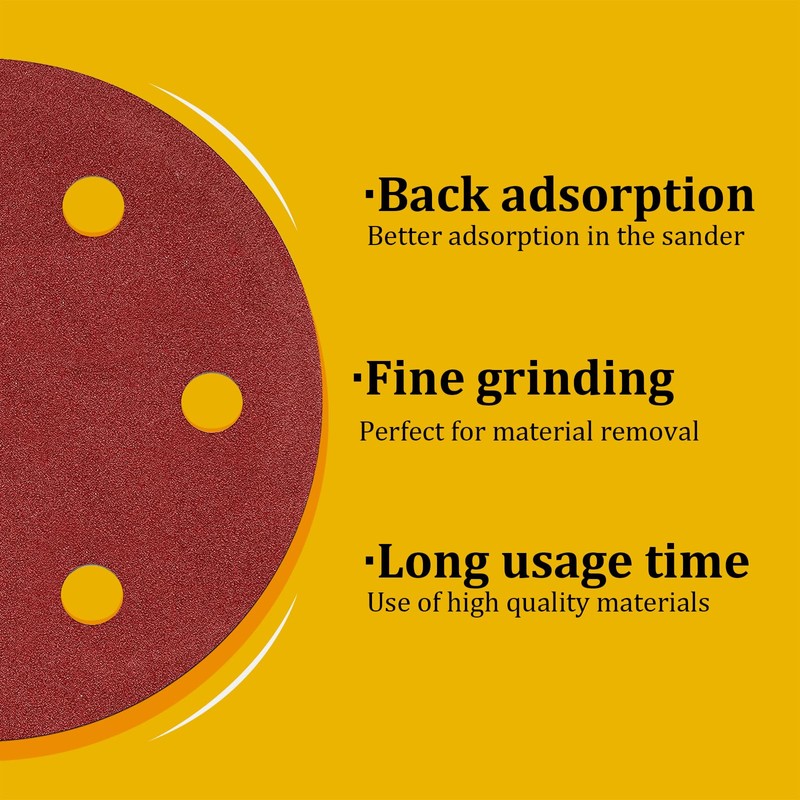 Mimhooy 225mm Sanding Disc Hook and Loop 60 Grit Sandpaper