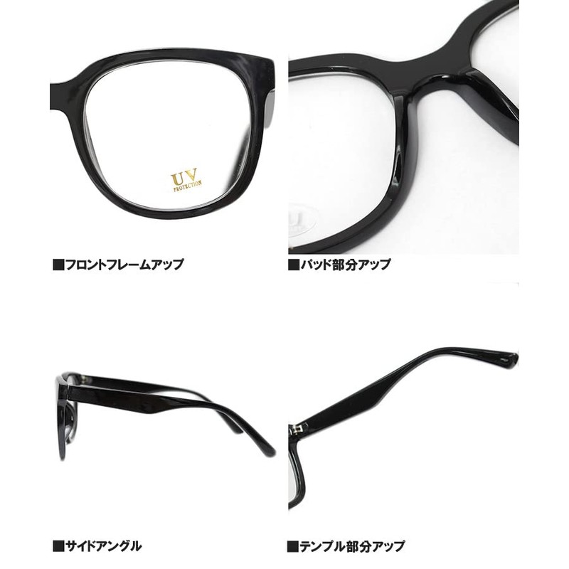 [One Colors] Non-prescription glasses Men's Big Frame Wellington Sunglasses UV