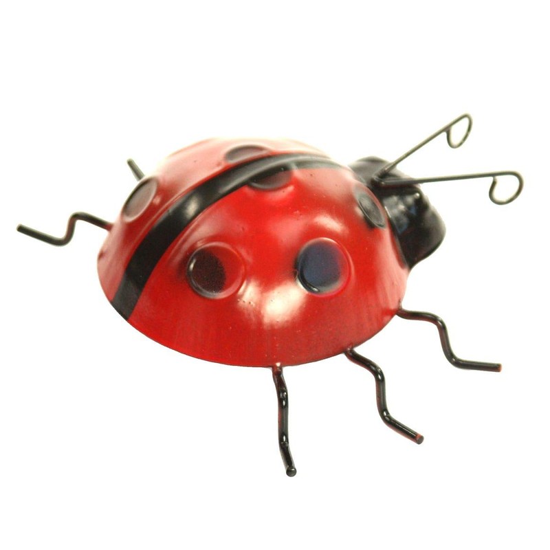 Metal Bee and Ladybird Wall Art for Garden Ornaments Decoration