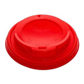 VEPATIM 200 Red Dome Lids for Paper Cups Coffee to Go with Diameter 80 mm