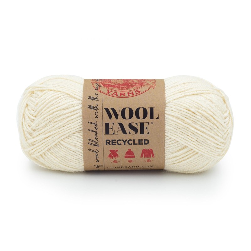 Lion Brand Yarn Wool-Ease Recycled Light Worsted-Weight Yarn for Knitting