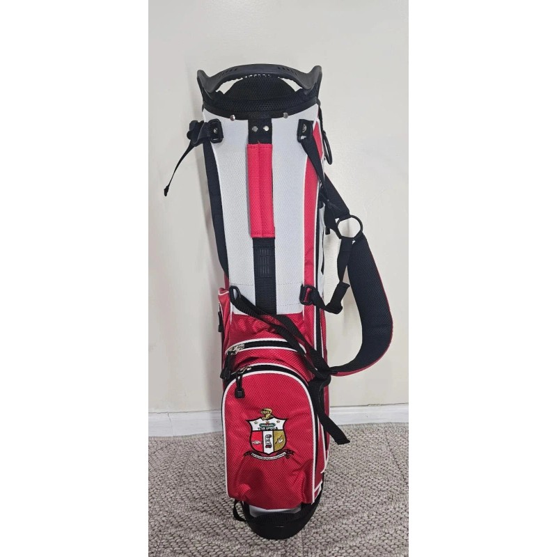 Factory Custom Alpha Psi Stand Golf Bag Red and White