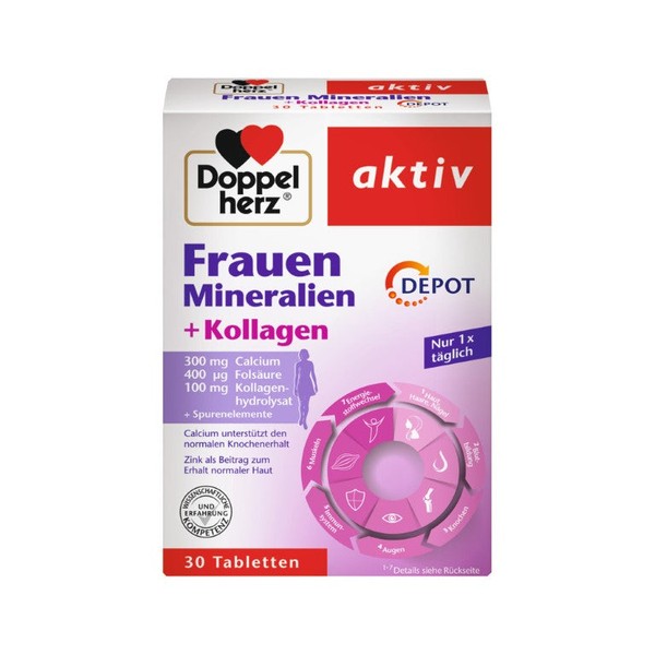 Doppelherz Frauen Mineralien + Kollagen Depot Tabletten, 30.0 St. Tabletten