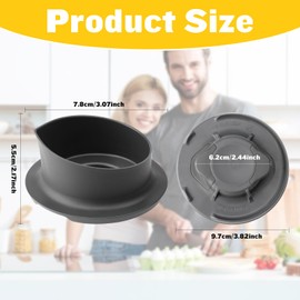 Food Grade Measuring Cup for Thermomix, Dishwasher Safe Blender Cup Cover for TM5, Replacement Measuring Cup for Vorwerk, Food Processor Cup for TM6 with 50ml+100ml Scale for Home Kitchen