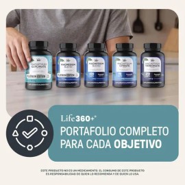 Glicinato de Magnesio 2620 Mg Por Porción 240 Cápsulas Suplemento Alimenticio  LIFE360                                                                