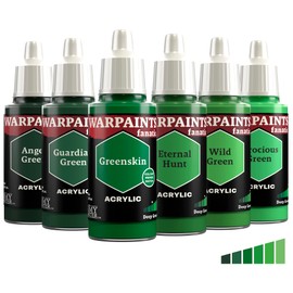 The Army Painter, Warpaints Fanatic Flexible Triad: Deep Greens, 6 x 18 ml acrylic paints - Miniature quality hobby paint for Dungeons and Dragons (DnD) & Warhammer Miniatures
