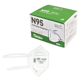 S.W.S. 湘南ワイパーサプライ YQD95 N95マスク 折り畳み式 NIOSH（米国）N95合格品 717692 (25枚セット・小箱入り)