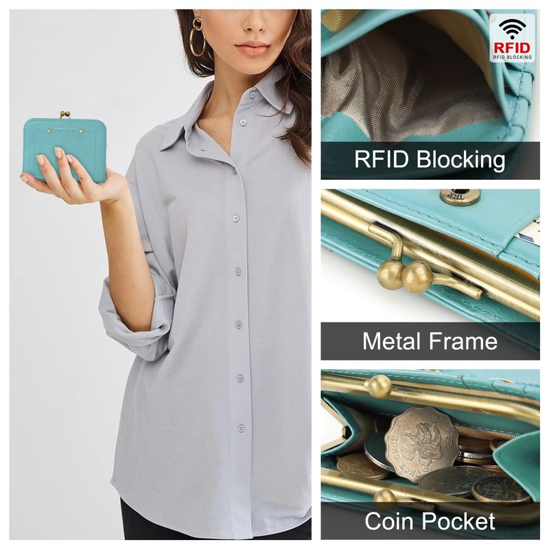 [Contact's serie] Full Grain Leather Bifold Wallet RFID Blocking 9