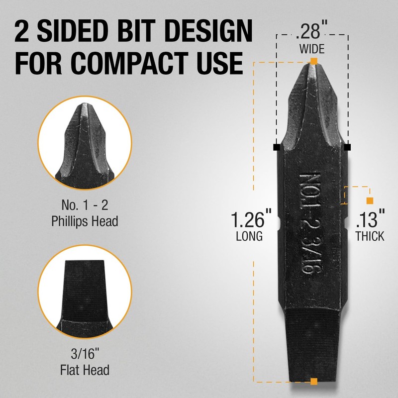 [3 Pack] Replacement Two-Sided Screwdriver Bit For Leatherman Multi-Tool -