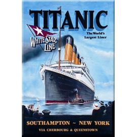 Desperate Enterprises Titanic Refrigerator Magnet, 2" x 3"