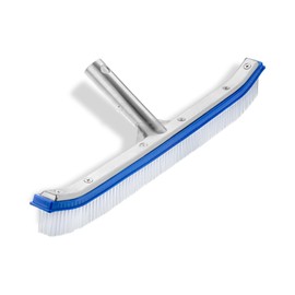 UNCO Aluminium Pool Brush Head - 17.3 in, Wall & Tile Brush, Nylon Bristles for Inground Pools