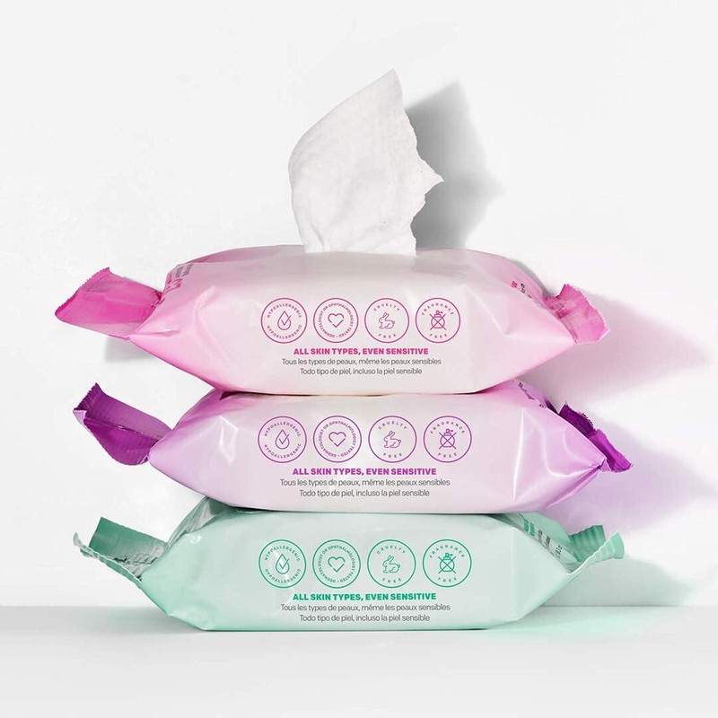 Almay Biodegradable Clear Complexion Removedoras de Maquillaje, Verde, Paquete de