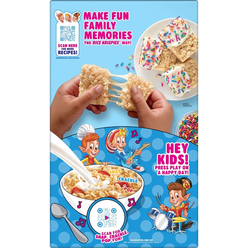 Kellogg's Frosted Krispies Breakfast Cereal, Kids Snacks, Baking Marshmallow Treats,