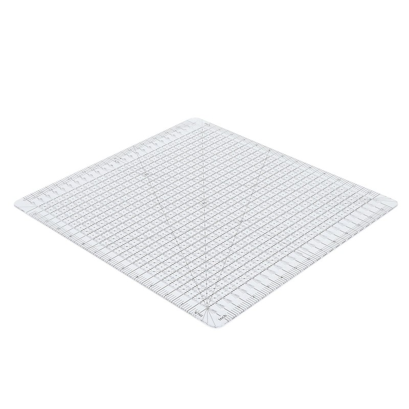 Quilting Ruler 12in Wide Transparent Acrylic Accurate Scale Black Grid