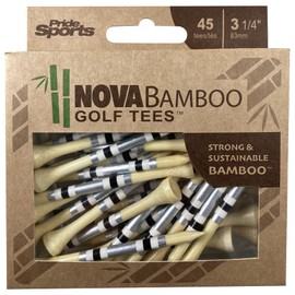 PrideSports 3-1/4" Nova Bamboo Tees Silver/White/Black Stripe
