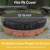 Round Fire Pit Cover for In-Ground Fire Pits 52-57 Inch