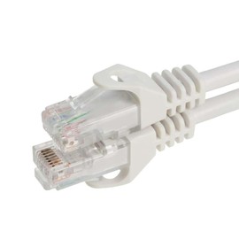 Cables Direct Online Cat5e 15FT Network Ethernet Patch Cable, 350Mhz Internet Wire, Compatible with PC, Laptop, Modem, Router, TVs, Printer Cord, Consoles for Home and Office, White