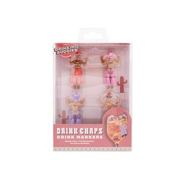 npw-usa Agua Potable Buddies en Vino Jesús cóctel Bebida Marcadores (Juego de 4), Cowboy Chaps, 1