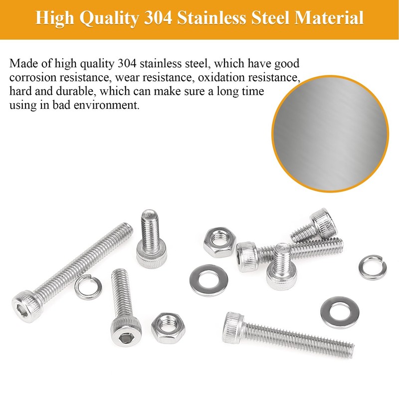 356 Pieces M4 Screws Nuts Washers Set, Sutemribor M4 x