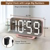 Peakeep Slim Digital Mirror Clock, Aesthetic Alarm Clock for Bedroom
