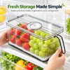 Refrigerator Storage Box for Food Organization – Clear Stackable Container