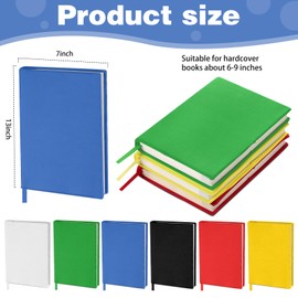 Gilprop 12 Pack Stretchable Book Covers, 7.09 x 12.99 Inch Washable Reusable Fabric Book Sleeve Covers Suitable for 6-9 Inch Hardcover Textbooks Notebook Protection(Lively Colors)