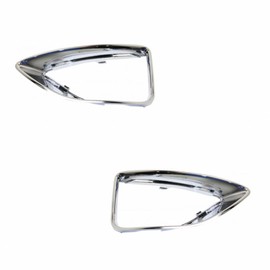 For Ford Fusion 2010 2011 2012 Fog Light Trim Driver & Passenger Side | Pair | Chrome | Plastic | SEL/Sport and Hybrid Models | Replacement For FO1038139, FO1039139 | 615343551210, 615343550947