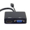 JSER HDMI to VGA & HDMI Female Splitter with Audio