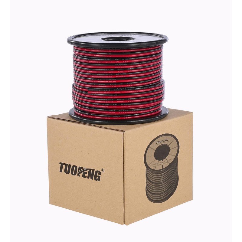 TUOFENG 22awg Electrical Wire 100 ft 22 Gauge Led Wire