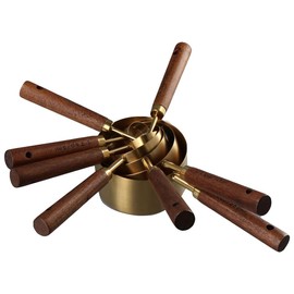 couponhub 8 Pcs Collection Gold Measuring Cups Set and Measuring Spoons,wooden handle stainless steel measuring cup measuring spoon,Complete Set of Measure Cups and Spoons For Cooking