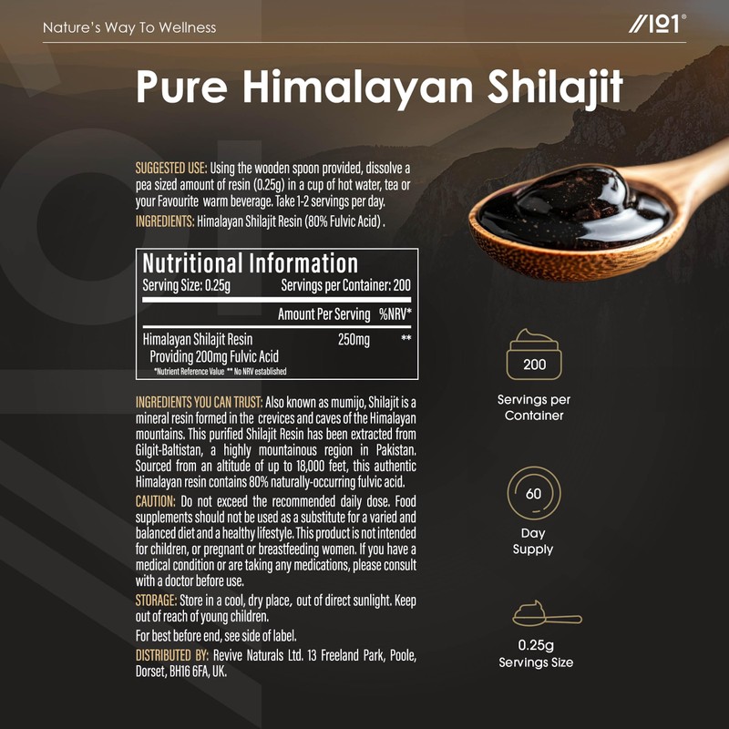 Himalayan Shilajit Resin 50g – Gold Grade 100% Pure Gilgit-Baltistan