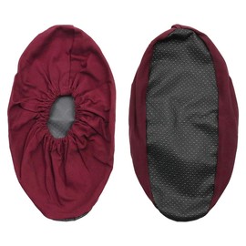 Alnicov 4 Pairs Non-Slip Overshoes Durable Shoe Protectors Waterproof Washable Dustproof Overshoes - Burgundy