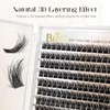 BEFER Lash Clusters, 180 Pcs D Curl Eyelash Clusters 3D