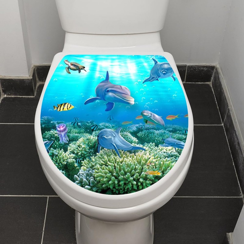 Adesivo per sedile del WC, autoadesivo, impermeabile, in PVC