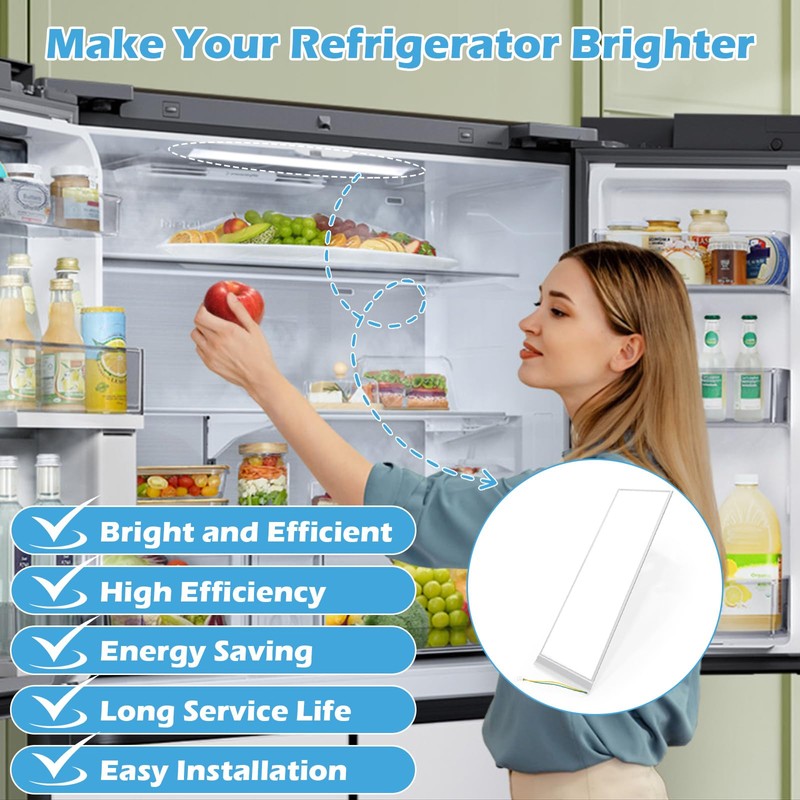 IWIWE W11048980 Refrigerator LED Light Assembly Replacement for Whirlpool WRQA59CNKZ