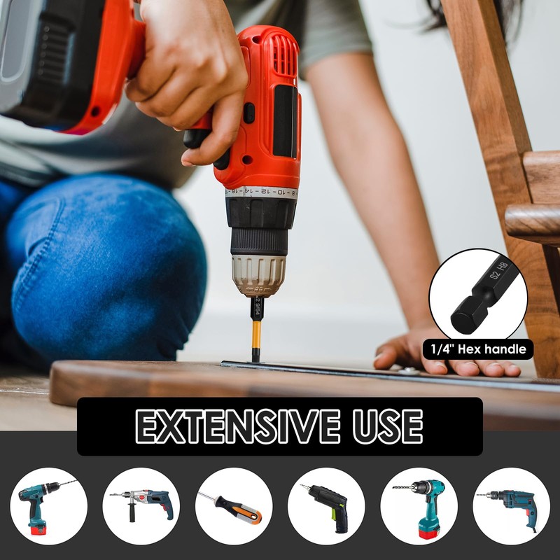 40Pcs Impact Hex Head S2 Alloy Steel Allen Wrench Drill