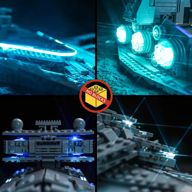 BrickBling Light Kit for Imperial Star Destroyer (No Model), Creative