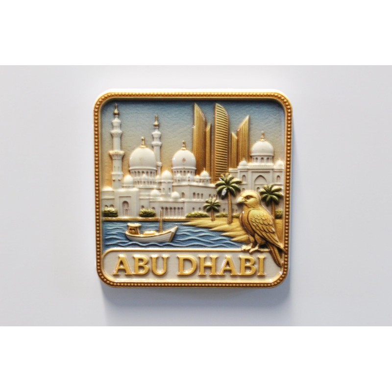 3D -ABU DHABI UAE Emirates Fridge Magnet City Souvenir Travel
