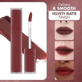 rom&nd Blur Fudge Tint 04 Radwood | Velvety Soft Matte K-Beauty Lip Stain | Non-Drying, Long-Lasting, Effortless Blurred Effect | Deep Burgundy Red for All Skin Tones