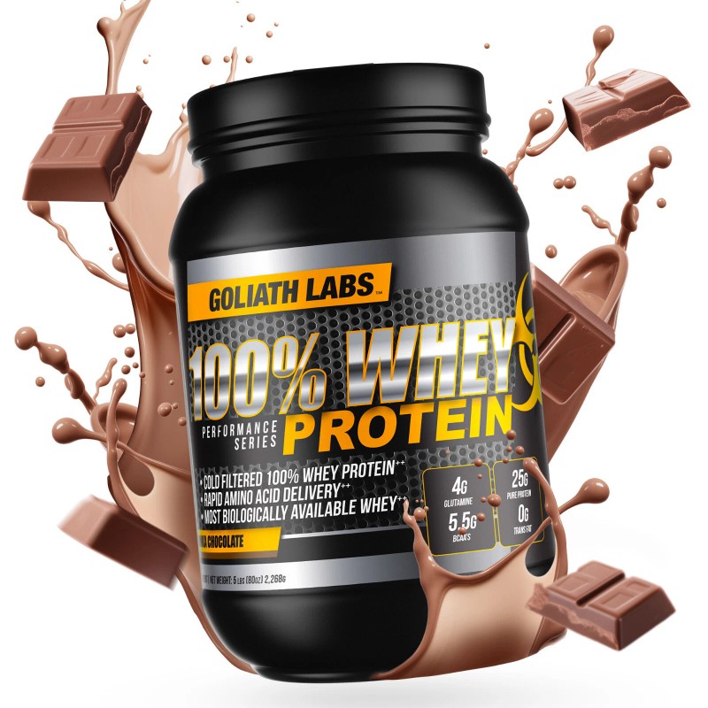 Goliathlabs Whey Protein,68 Servings 10LB, Chocolate - Chocolate Peanut butter