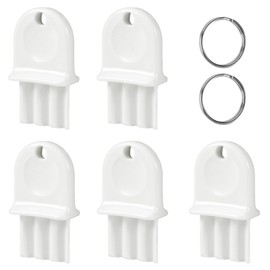 5Pack Paper Towel Dispenser Key, Toilet Paper Dispenser Key with 2Pcs Key Ring Universal Dispenser Plastic Key Set