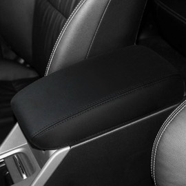 DEYTOP Center Console Cover for Honda Civic 2012 2013 2014 2015 Car Armrest Cover for Honda Civic 2015 Accessories Anti-Scratch Leather Armrest Pad Protector (Black)