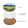Coasters for Drinks,Field Style,Water Absorbent Ceramic Coasters Base Coaster Set