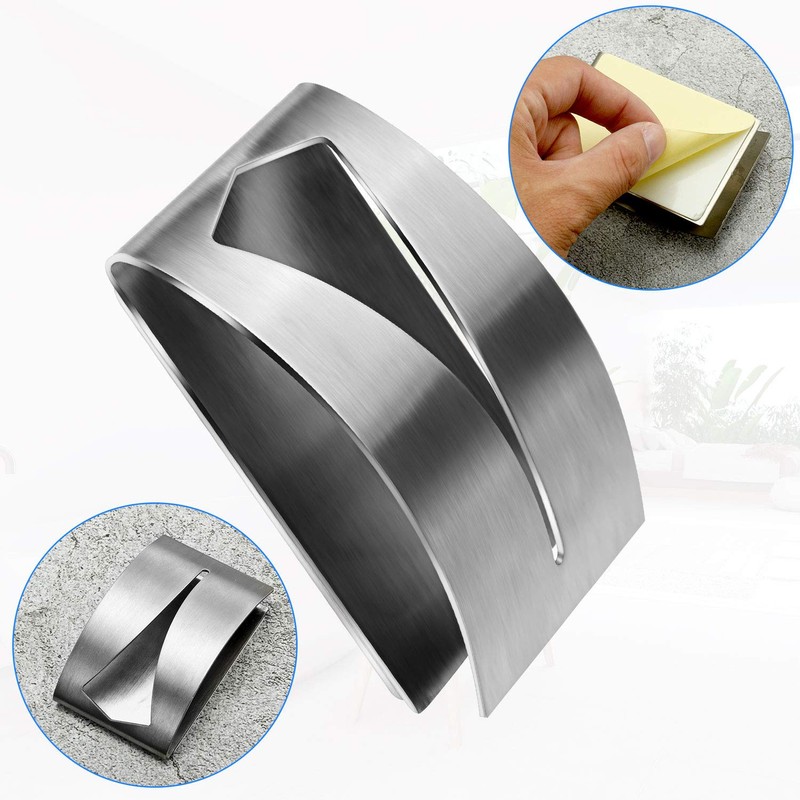 Boao 4 Pcs Self Adhesive Towel Hook Holder Grabber Stainless