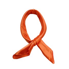 Topmode Women’s Solid Color Square Scarf Neckerchief (Orange)