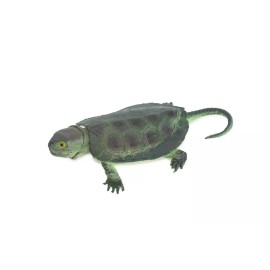 Collectible Wildlife Gifts Snapping Turtle Toy Hand Painted Hard Rubber Turtle Realistic Model 6" IM15 B657